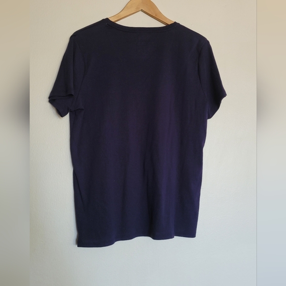 Croft & Barrow The Classic Tee Vneck, Women's XL, Navy Blue - Picture 3 of 5